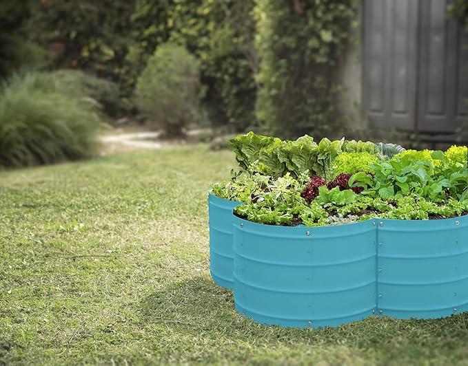 Plant & Plot Galvanized Raised Garden Beds Outdoor // 3×3×1 ft Planter Raised - Image 4
