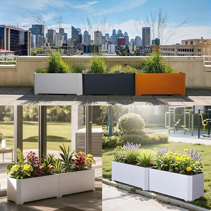 Steel Planter Box-36"x15"x15"-Large Rectangular Planters - Image 7