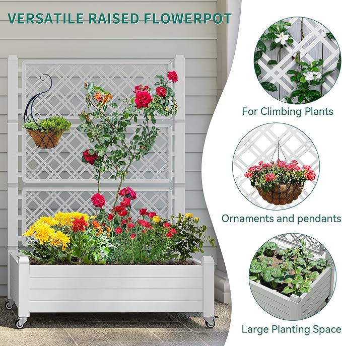 YITAHOME 43.3x17.7x61 in Planter Trellis Box - Image 5