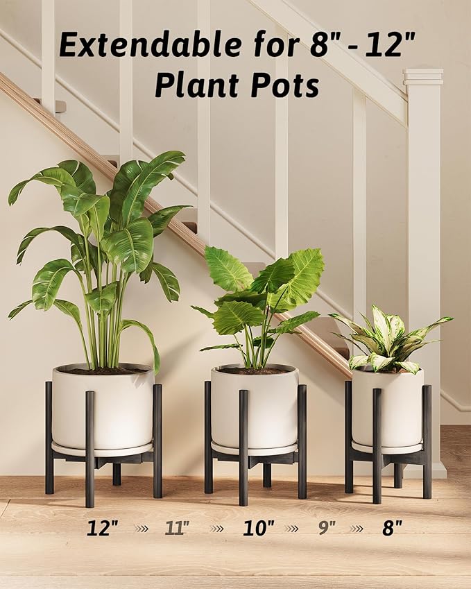 Adjustable Plant Stand Indoor, Bamboo Plant Stand Fits 8 9 10 11 12 Inches - Image 7