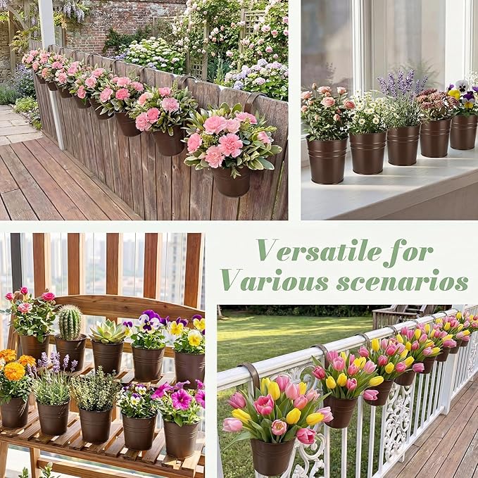 HowRU Hanging Flower Pots, Railing Planter Box - Image 7