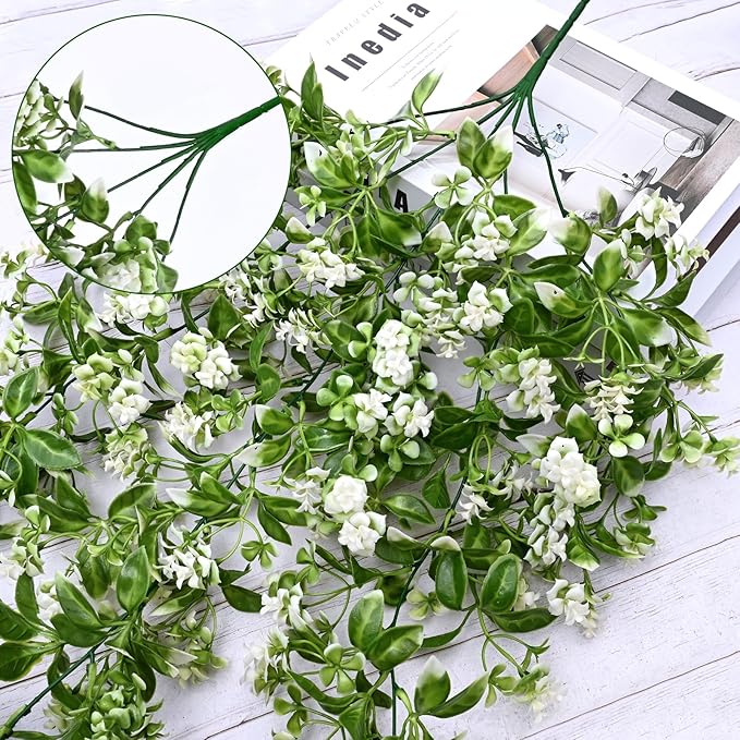 Waipfaru 4pcs Fake Hanging Plants, Artificial Hanging Flowers Faux Ivy Pothos - Image 6