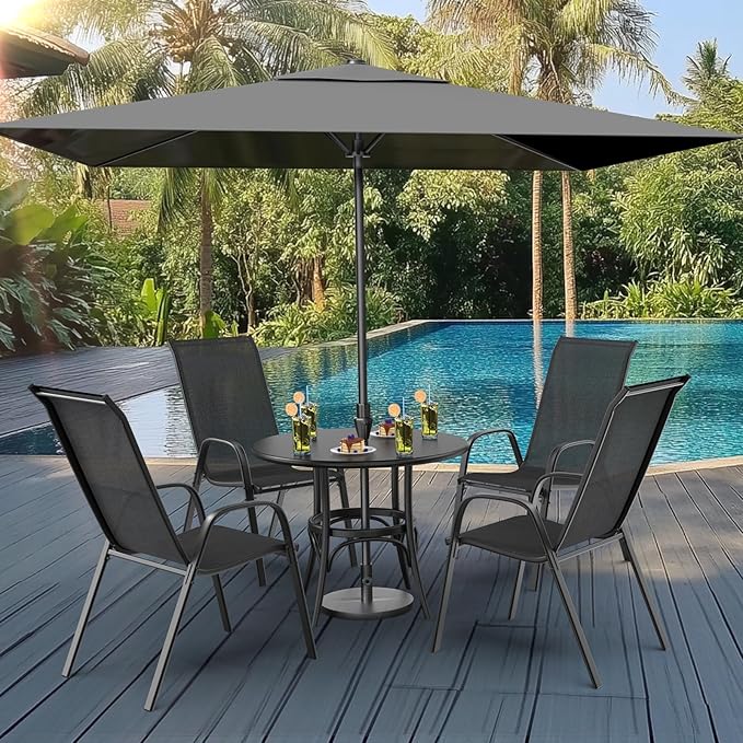 VINGLI Patio Chairs Set of 8 – Stackable Outdoor Dining Chairs - Image 10