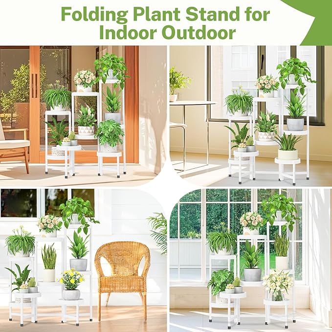 iDavosic.ly 8 Tier Folding Plant Stand Indoor Outdoor - Image 6