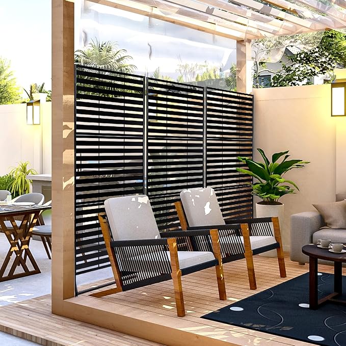 VINGLI Metal Privacy Screen for Outdoor, Decorative Room Divider for Patio - Image 5
