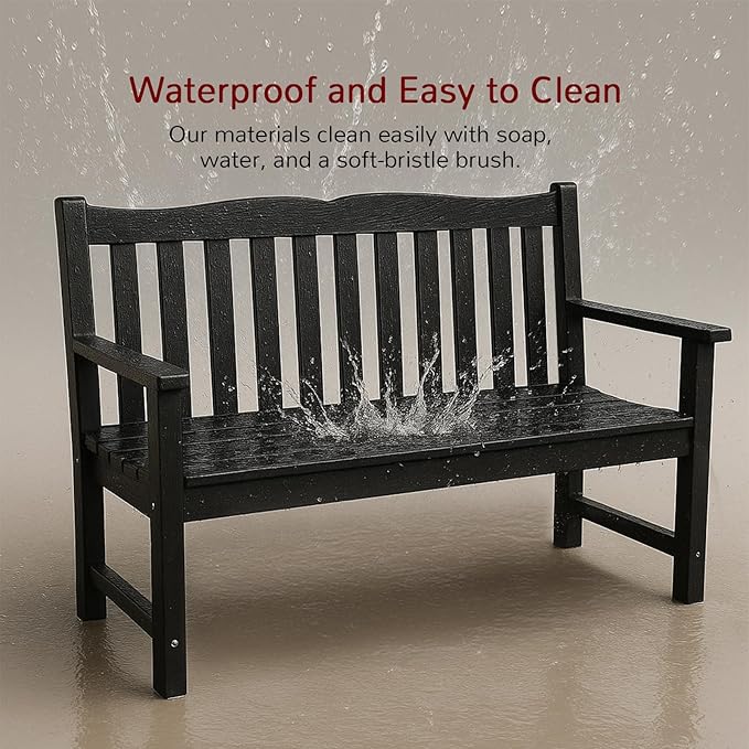Stoog All-Weather Outdoor Benches Set of 2, Never Fade & Rust-Proof HIPS - Image 7