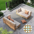 Grand patio 4-Piece Wicker Patio Furniture Set, Boho Outdoor Sectional Sofa by GrandPatio