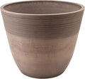 PSW Pot Collection FM30TP 12-inch Plastic/Stone/Wood Composite Large Ribbed by PSW