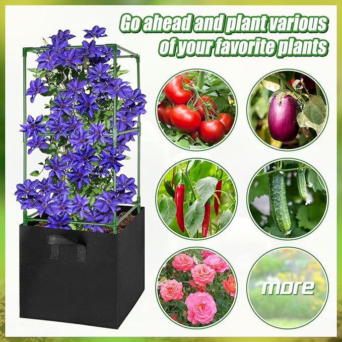 ANPHSIN Tomato Cages with 17 Gallon Grow Bags - Image 7