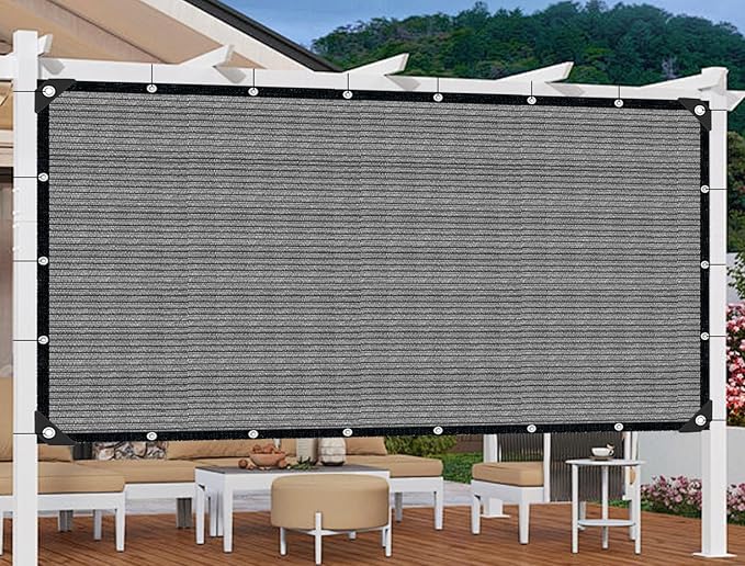 10x12 FT Sun Shade Cloth with Grommets, Pergola Shade Cover Canopy, 90% - Image 3