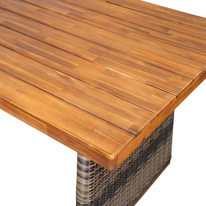 Christopher Knight Home Pasco Acacia Wood Outdoor Dining Table Set - Image 13