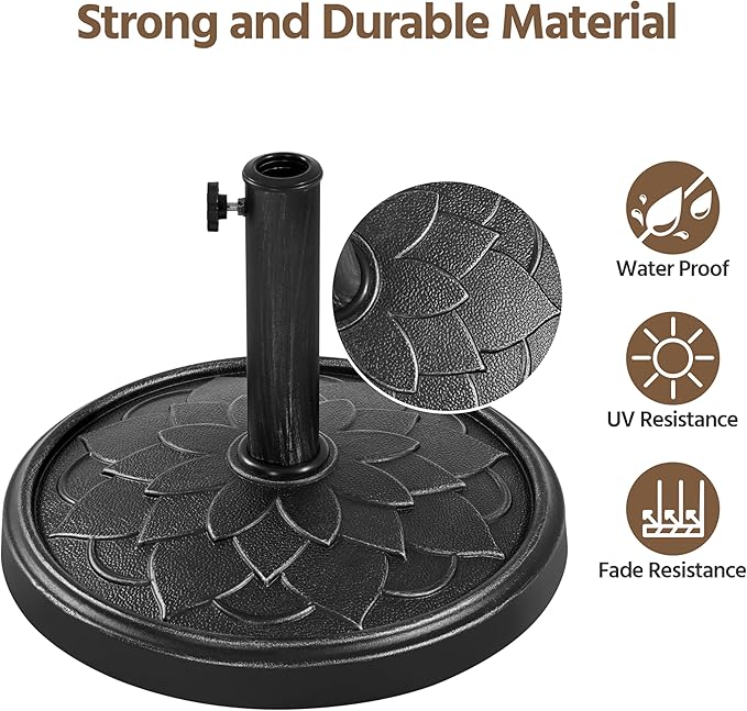 Yaheetech 18'' Umbrella Base 26.5lbs Heavy Duty Patio Umbrella Stand, Round - Image 7