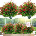 20 Bundles Artificial Flowers Outdoor Fake Flowers, UV Resistant No Fade Faux by YIBUKIY