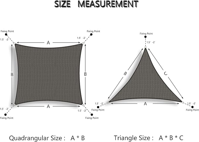 Tronssien Rectangle 16'x20' Sun Shade Sail, 95% UV Blockage Canopy Awning - Image 7