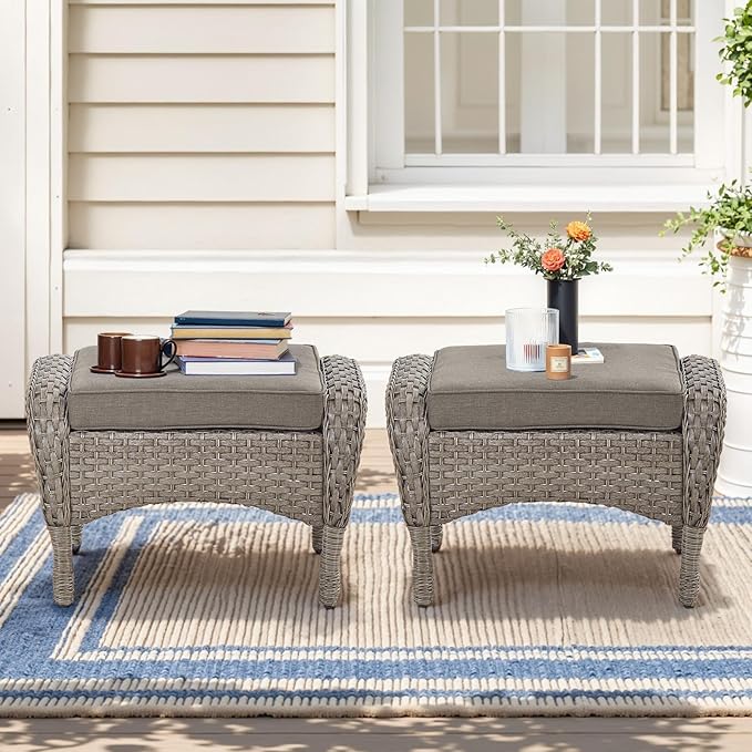 Belord Outdoor Ottomans for Patio Foot Rest - Image 2