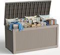 320 Gallon Outdoor Storage Box, Large Waterproof UV Resistant Deck Box by Unknown