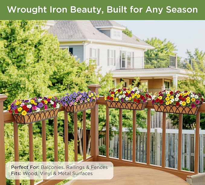 HFHOME 24 inch Window Deck Rail Planter - Image 7
