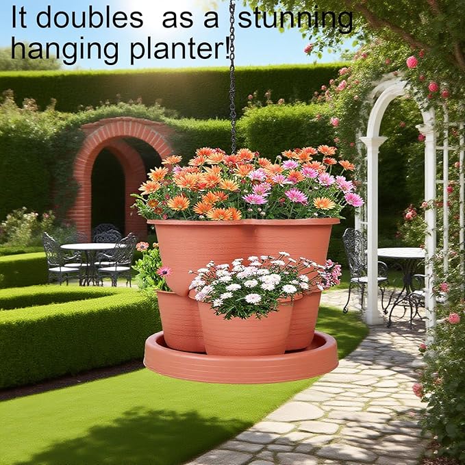 5-Tier Vertical Garden Tower Stackable Planter - Image 5
