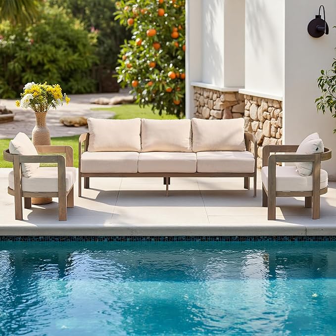 Outdoor Patio Furniture Set, Metal Patio Conversation Set by COMLAXFIELD