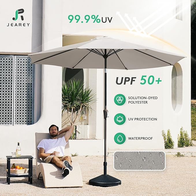 JEAREY 9FT Outdoor Patio Umbrella Outdoor Table Umbrella - Image 3