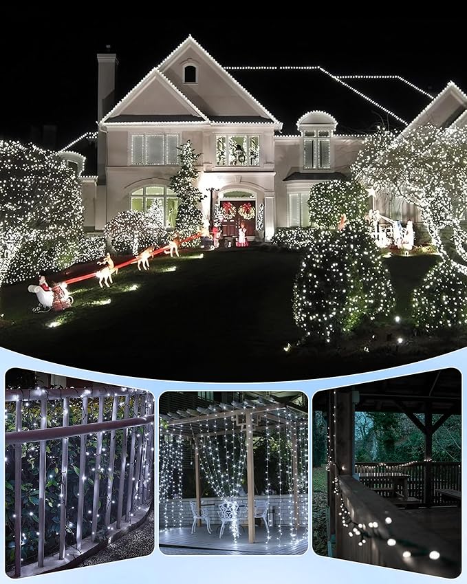 Brightown Solar Outdoor String Lights - 50 FT 120 LED Solar String Lights - Image 7