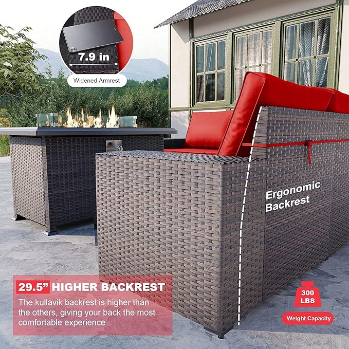 Kullavik 7 Pieces Outdoor Patio Furniture Set - Image 2