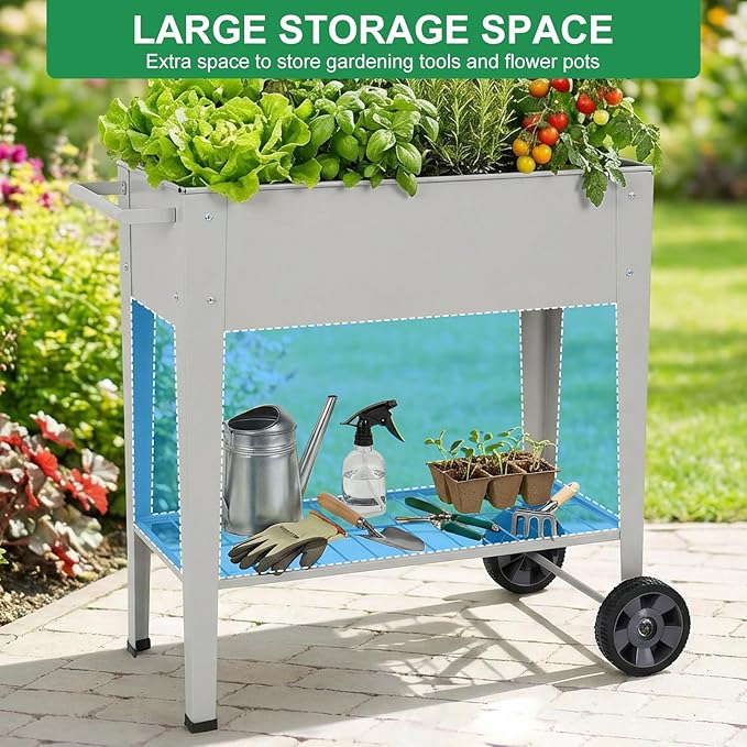 Elevated 32" Tall Raised Garden Bed - Image 8