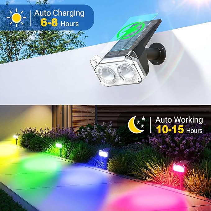 LETMY Solar Spot Lights Outdoor Waterproof - Image 5