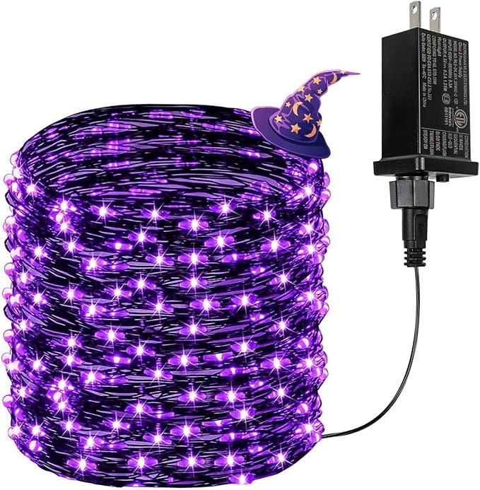 66Ft 200 LED Halloween Fairy Lights Plug in, 8 Modes String Lights by BHCLIGHT