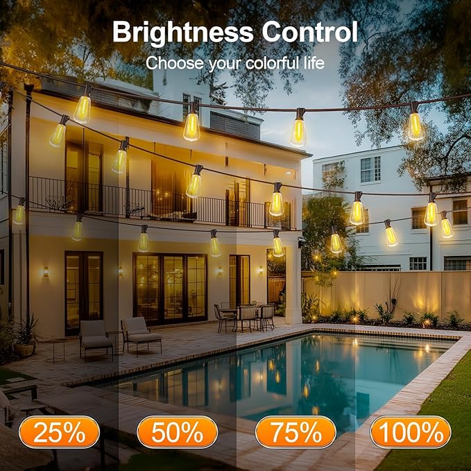 Outdoor String Led Patio Lights: 65Ft 20M Outside Waterproof Light - Image 4