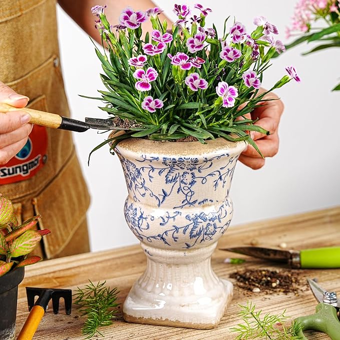 Sungmor Small Ceramic Urn Planter - Image 5