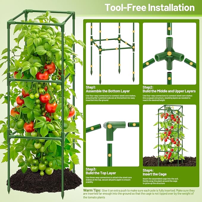 Legigo 2 Pack Square Tomato Cages - Image 5