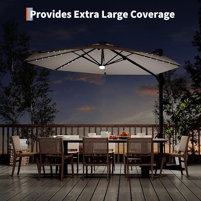 Garvee 10 ft Cantilever Patio Umbrella - Image 4