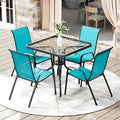 Arlopu 5 Piece Outdoor Patio Dining Set, Porch Furniture by Arlopu