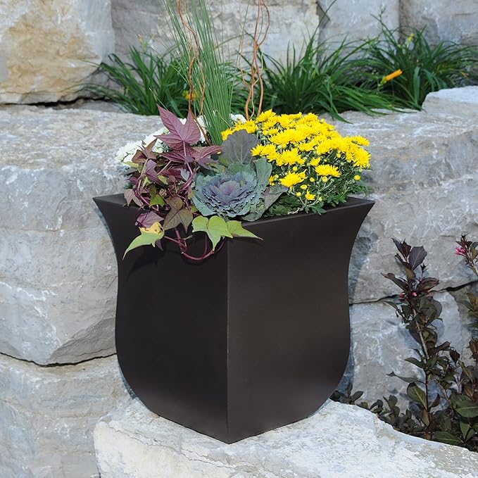 Mayne 5873-ES Polyethylene Planter, Espresso 16x16 - Image 4