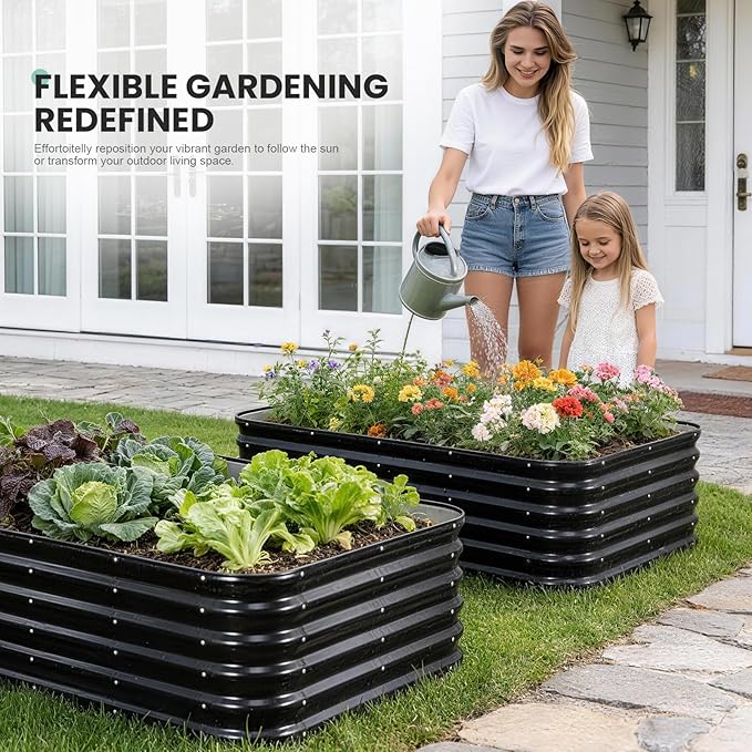 5×3×1.4FT Galvanized Raised Garden Bed Outdoor, Metal Raised Garden Bed Kit - Image 9
