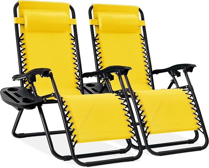 Best Choice Products Set of 2 Adjustable Steel Mesh Zero Gravity Lounge Chair by BestChoiceProducts