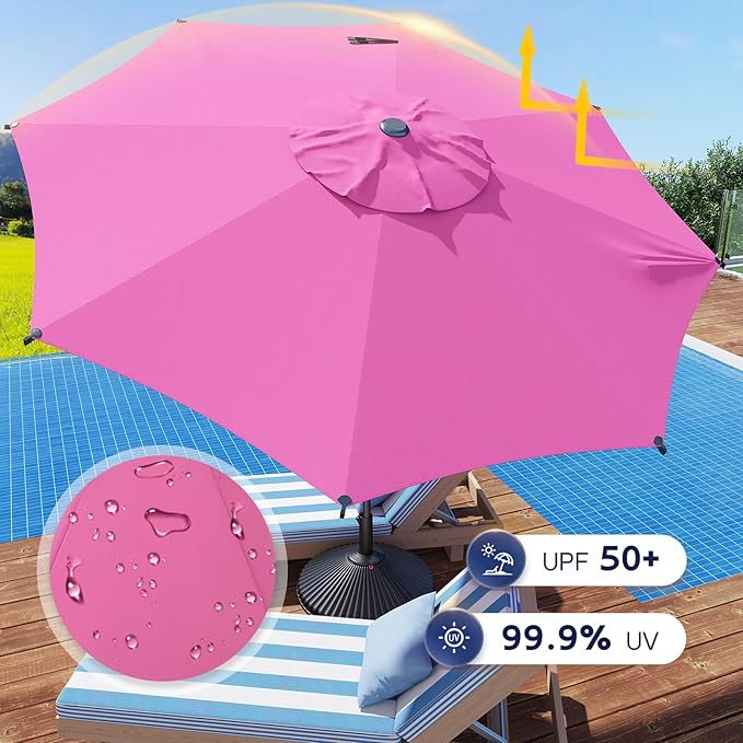 Abba Patio 9FT Lyon Outdoor Patio Umbrella Outdoor Table Umbrella - Image 5