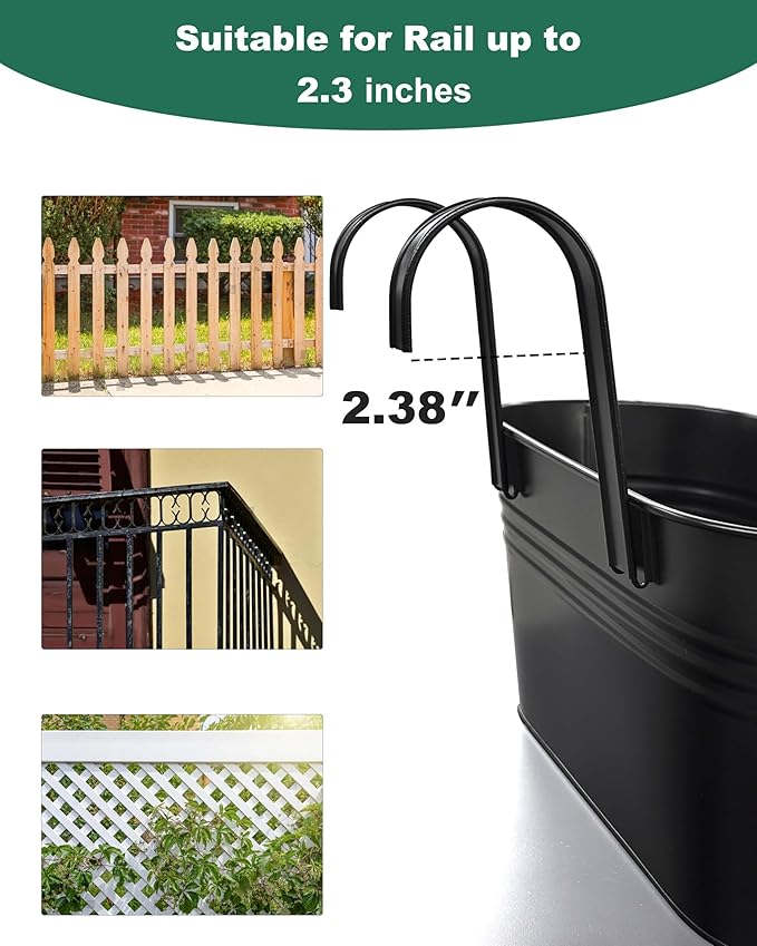 Metal Railing Planters for Outdoor Plants - Image 7