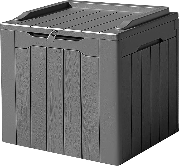 Devoko 31 Gallon Waterproof Outdoor Storage Box Resin Deck Box Lockable and UV by DEVOKO