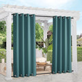 NICETOWN 2 Panels Windproof Outdoor Curtains Top and Bottom Grommet by NICETOWN