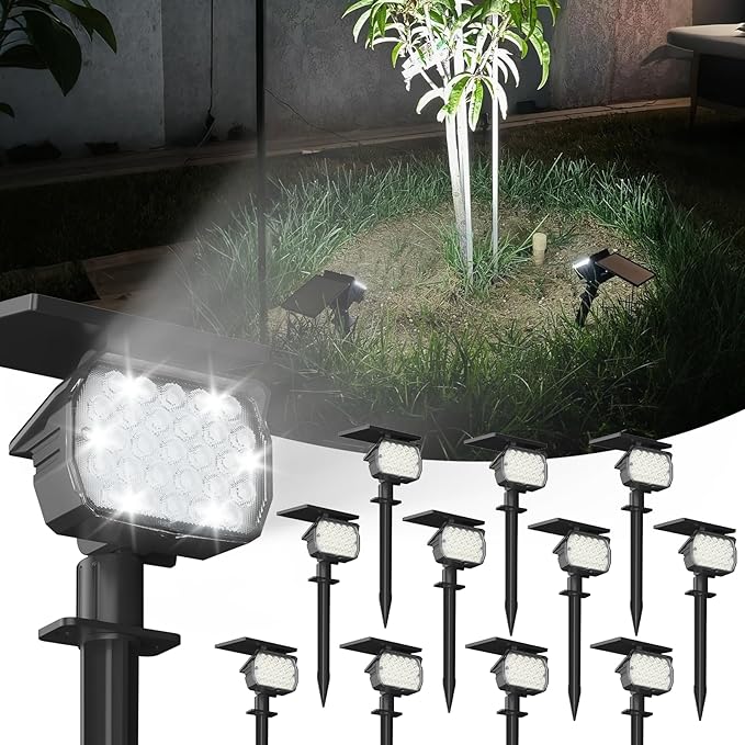 VOLISUN Solar Spotlight Outdoor, IP67 Waterproof Solar Landscape Spot by VOLISUN