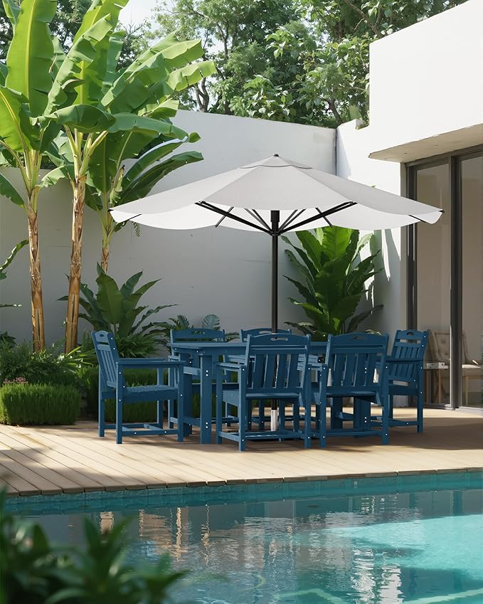 Outdoor Rectangle Dining Table, Heavy-Duty HDPE Table - Image 6