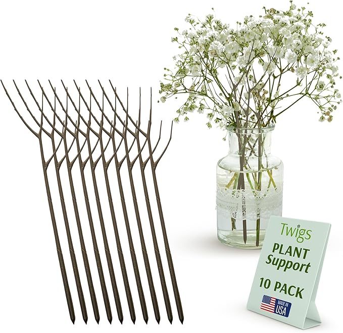 Plant Support Stakes for Indoor & Outdoor Use, Durable Trellis Alternative for by TwigsGardenAccessories