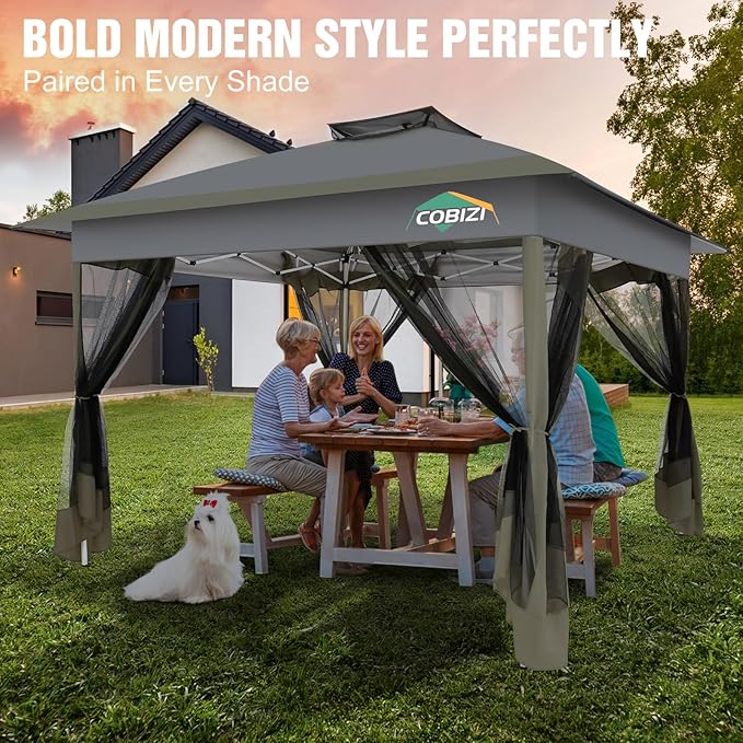 COBIZI Gazebo 13x13 Pop Up Canopy, Gazebos on Clearance - Image 4