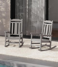 SERWALL Oversized Rocking Chair Set of 2 Outdoor, HDPE Outdoor Rocking Chair by SERWALL