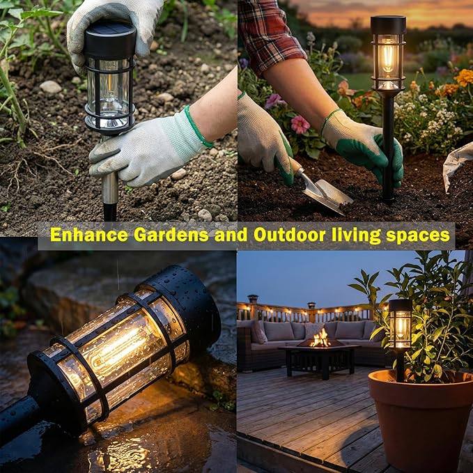 Solar Lights Outdoor Waterproof, 8 Pack 21" Solar Pathway Lights - Image 9