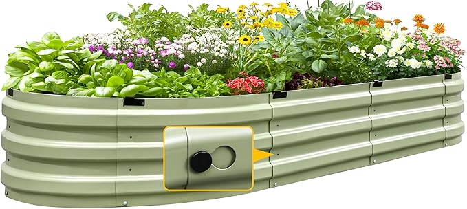 KING BIRD Raised Garden Bed Kit 2025 Upgraded Quick-Setup Galvanized Planter by KINGBIRD