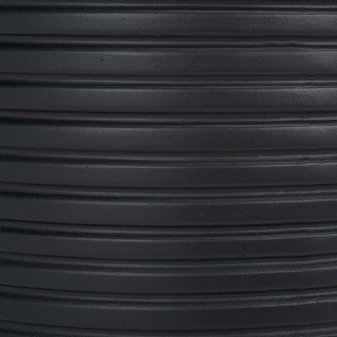 SAFAVIEH Outdoor Collection Nardo Black Cement Ficonstone Planter Pot - Image 4