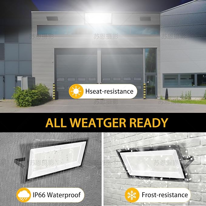 800W 2pack LED Flood Lights, 3700 watt Equivalent 89500LM Super Bright Outdoor - Image 5